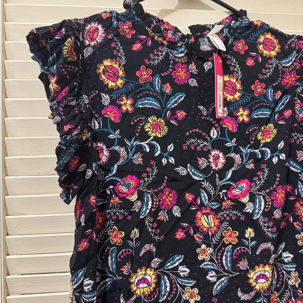 Xhilaration Multicolor Floral Blouse NWT - Picture 2 of 13